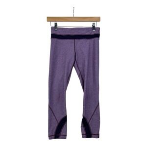 Lululemon Run: Inspire Crop II All Luxtreme Cropped Leggings size 4 Purple